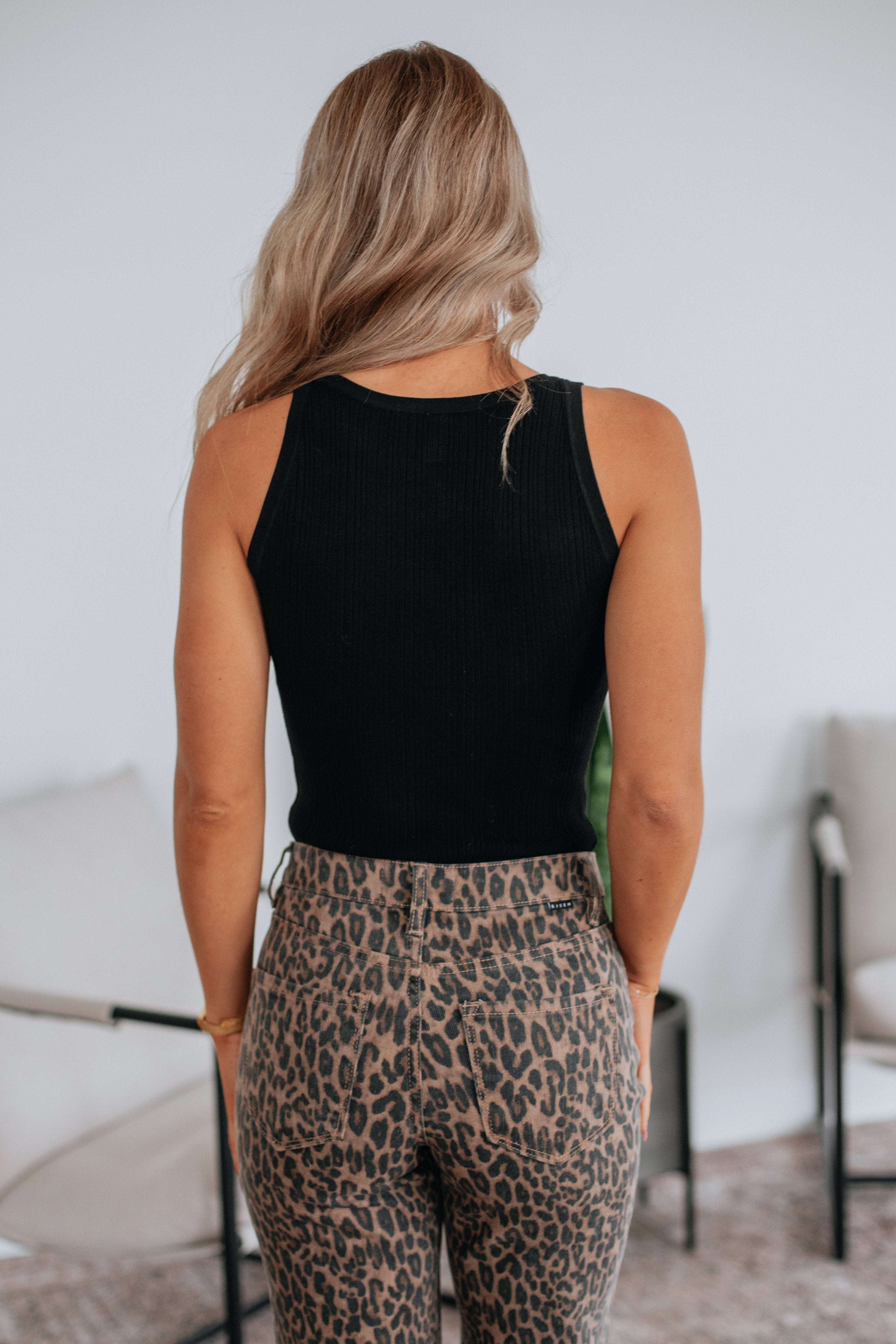 Dulcia Ribbed Bodysuit - Black
