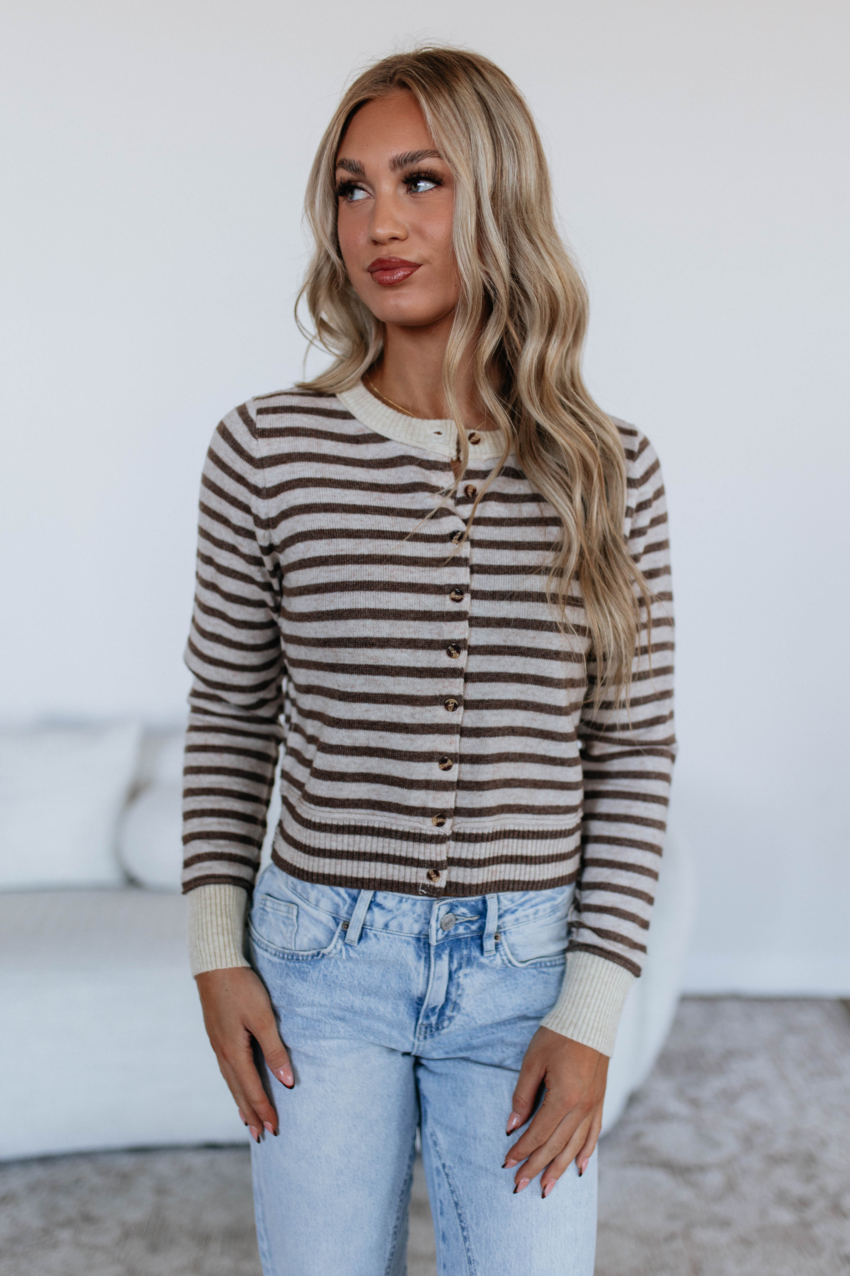 Macie Striped Cardigan