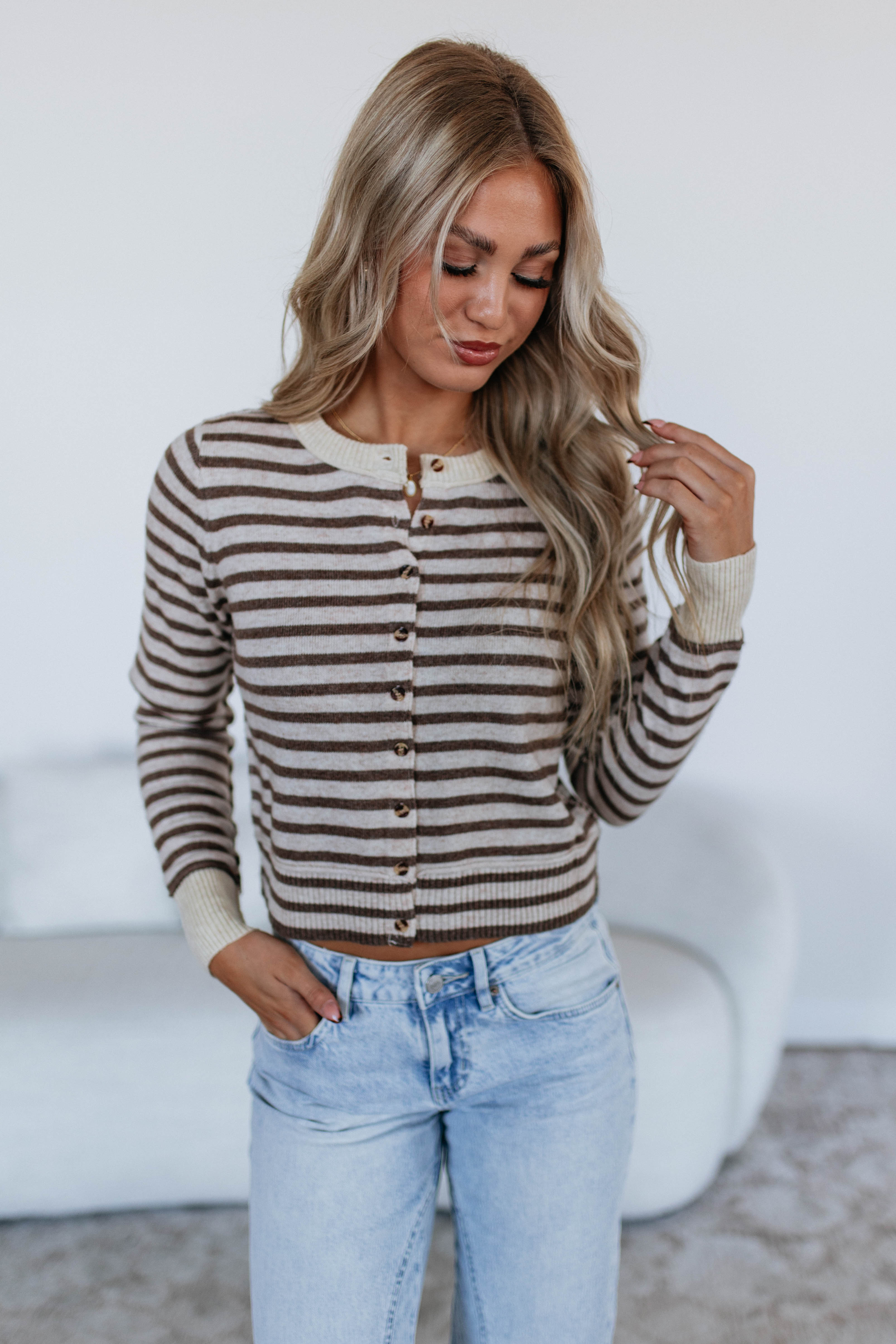 Macie Striped Cardigan