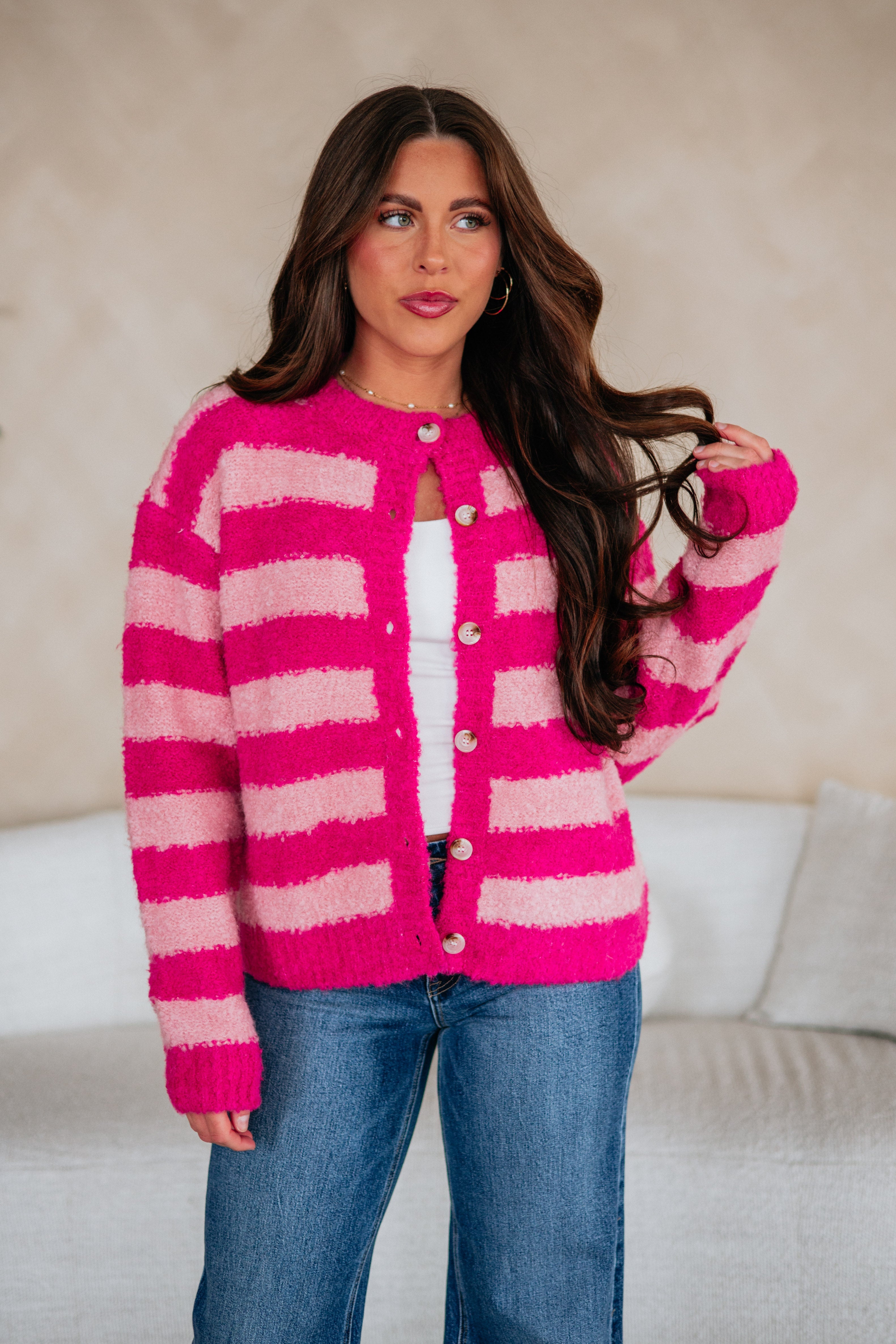 Brianna Striped Cardigan