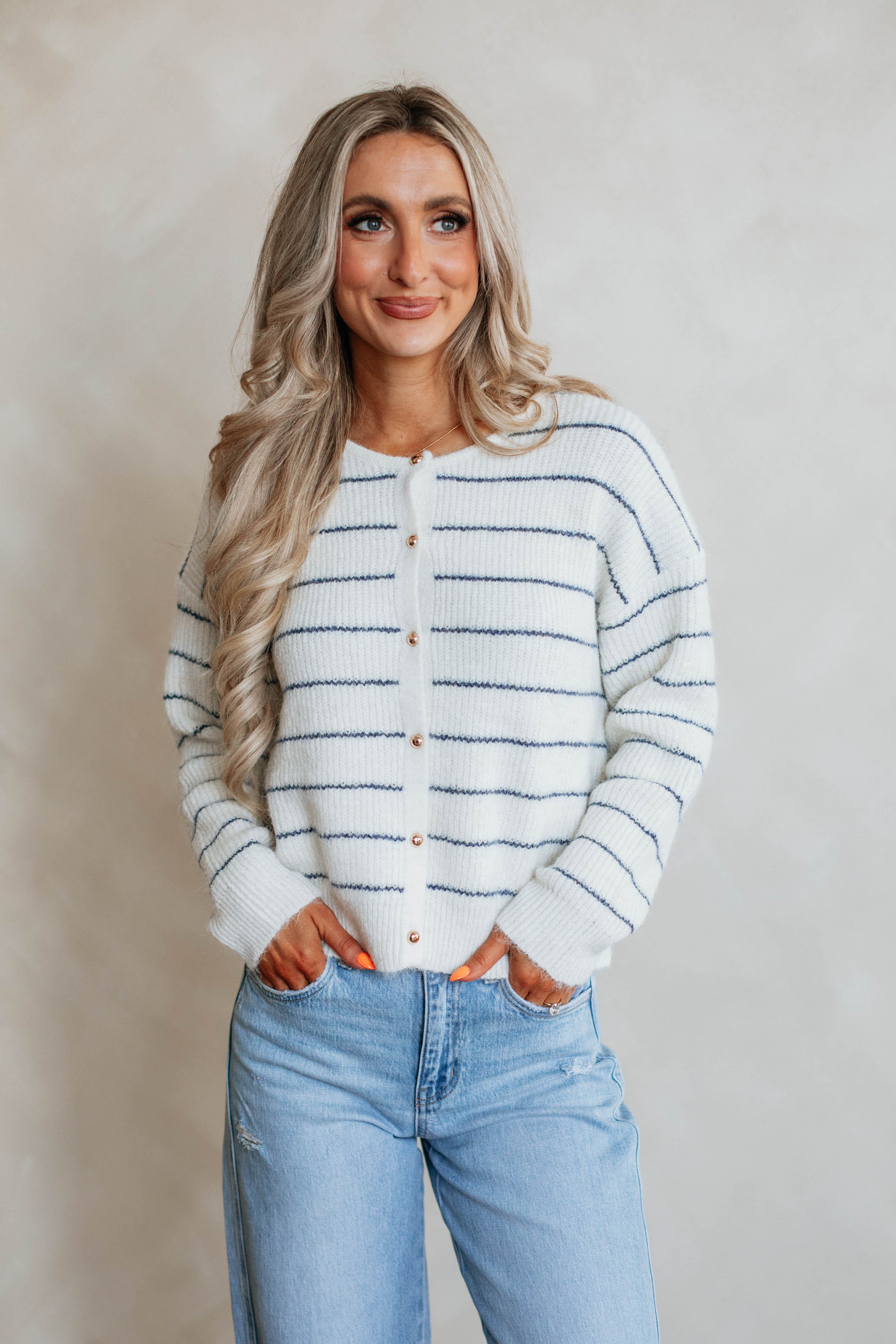 Taysha Striped Cardigan
