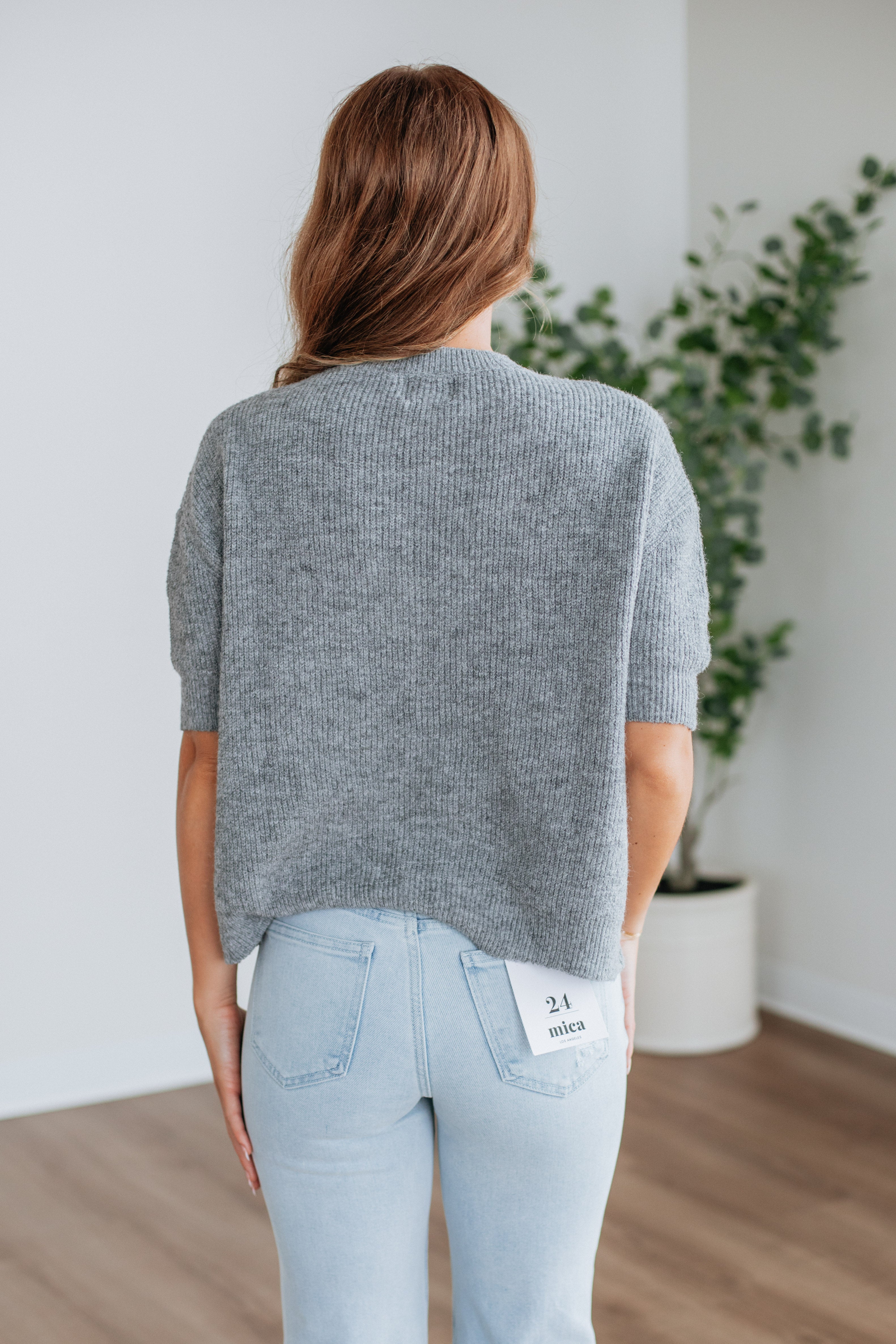Auden Sweater Top - Heather Grey