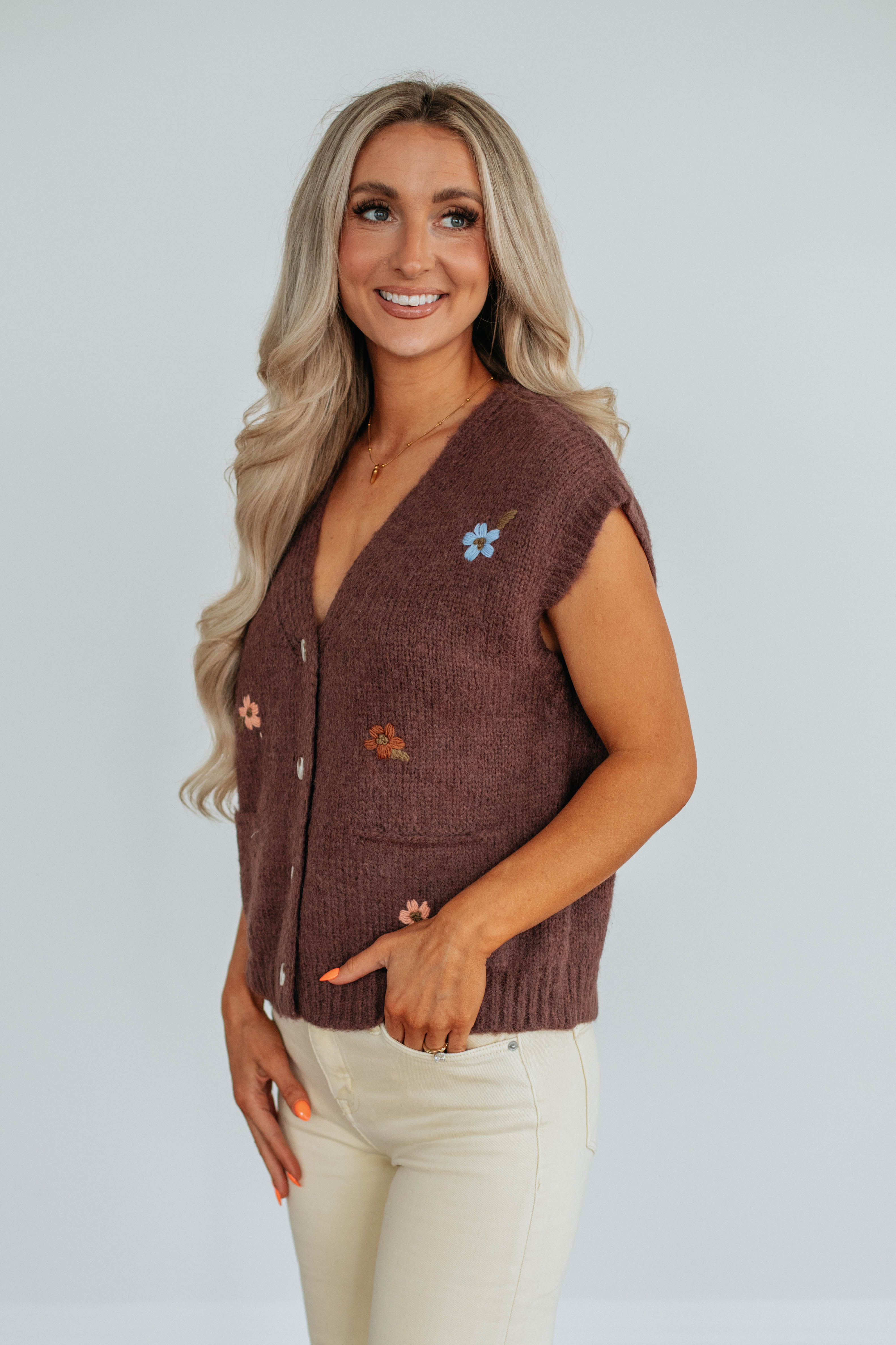 Alva Floral Sweater Vest